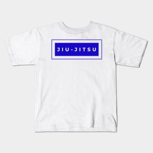 BJJ Jiu Jitsu Minimal Blue Kids T-Shirt